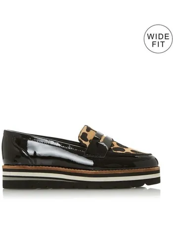 dune wide fit loafers