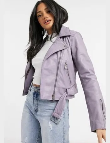 lilac leather jacket