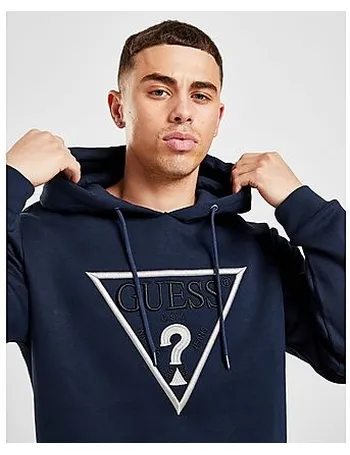 guess high build triangle overhead hoodie