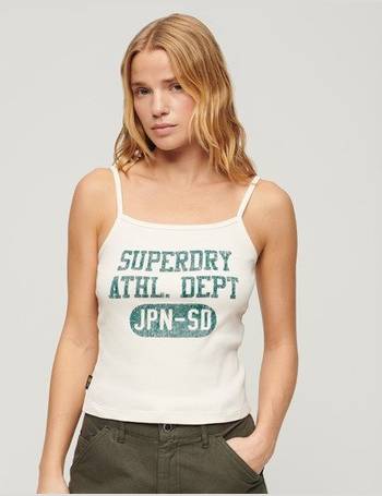 Buy Superdry Cream Ringspun Allstars BS Graphic Vest Top from Next