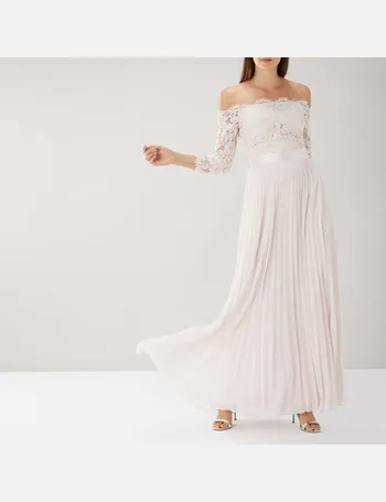 coast maddie embroidered maxi dress blush