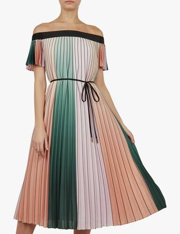 trishna masquerade pleated maxi dress