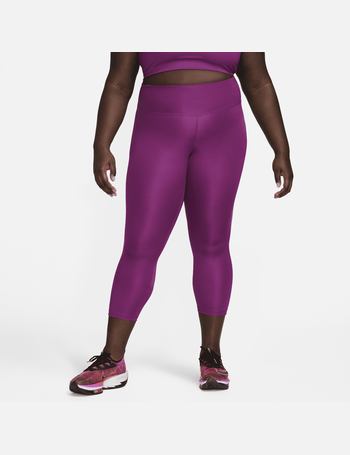 Nike Fast Women's Mid-Rise Crop Running Leggings - Purple