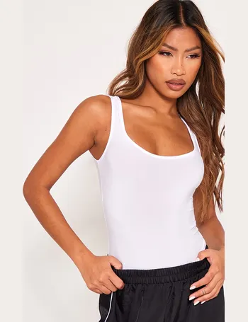 Pretty Little Thing White Bodysuit, up to 80% off