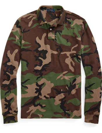 POLO RALPH LAUREN CUSTOM SLIM FIT CAMO MESH POLO SHIRT