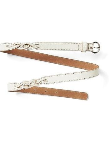 Leather Braid Belt - Brown