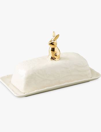 Anthropologie BALOU ~Cat & Mouse~ BUTTER DISH NEW 