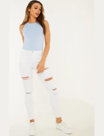 Quiz ripped hot sale jeans