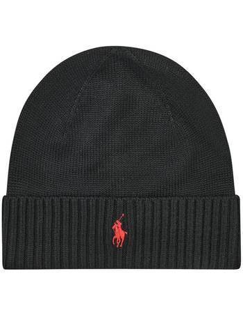 black polo beanie hat