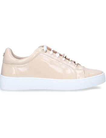 carvela light lace up trainers