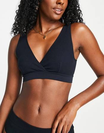 Lindex Mom 2 Pack Seamless With Lace Nursing Bra in Black