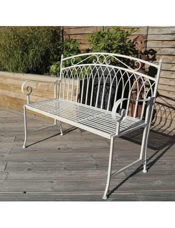 Shop Charles Bentley Wrought Iron Benches | DealDoodle