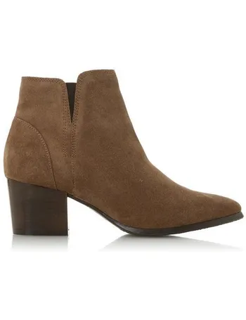 dune brown suede ankle boots