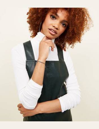 New look hotsell leather pinafore