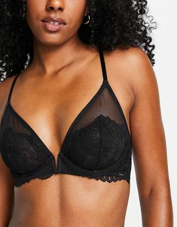 Lindex Emma soft bra with cut out detail in grey-White