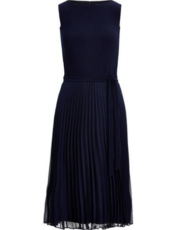 pleated georgette dress ralph lauren