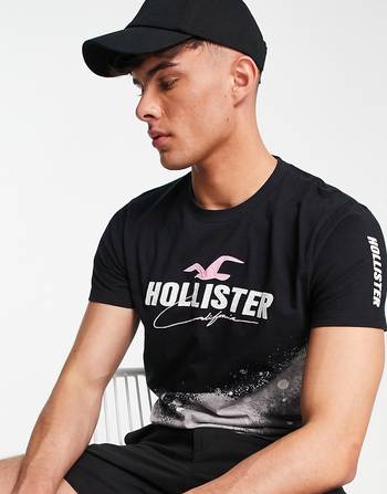 Hollister 5 pack sport logo plain and camo print t-shirt in multi