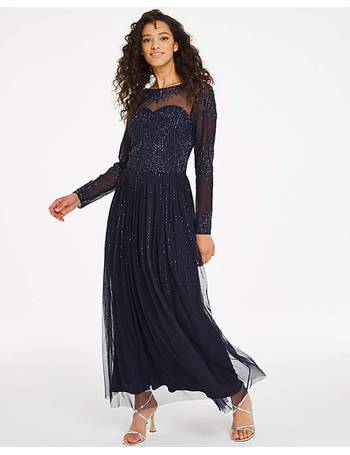 Joanna hope crushed store velour maxi dress