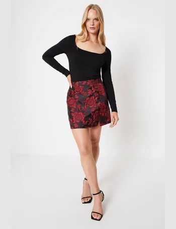 Oasis rib 2024 bias cut skirt