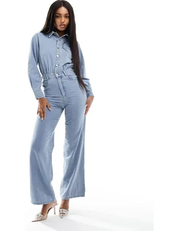 Missyempire knitted long sleeve unitard jumpsuit in stone