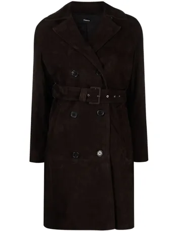 Theory double-breasted Belted Trench Coat - Farfetch