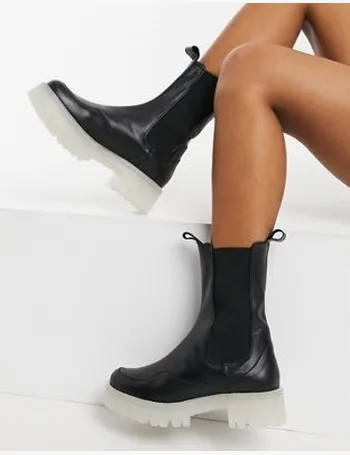 asos design aura leather chelsea ankle boots