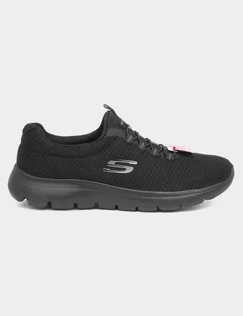 skechers black mesh shoes