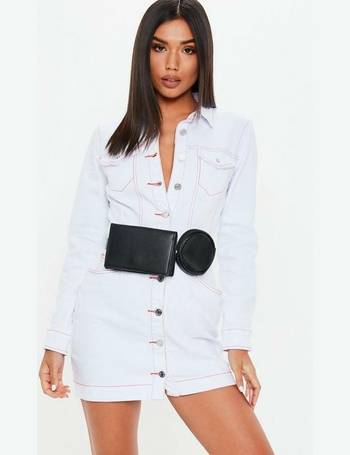 ladies white denim dress