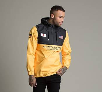 Society sport deals yellow hoodie