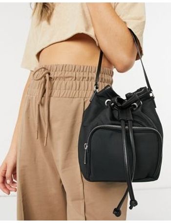 asos design bonded bucket bag