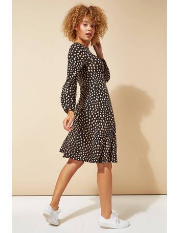 tesco black and white spotty dress