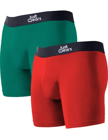 Super Soft Boxer Briefs - Anti-Chafe & No Ride Up Design - Three Pack -  Black, JustWears