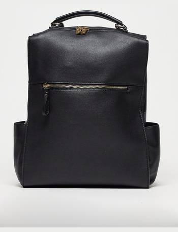 French connection faux best sale leather oversized zip backpack