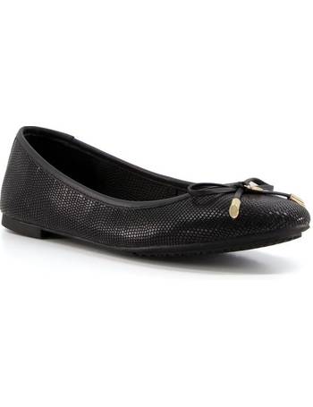 dune black ballet pumps