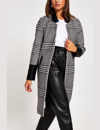 river island collarless coat