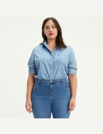 womens levi denim shirt uk