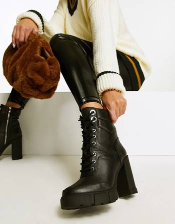 Shop ALDO Shoes Women's Black Lace Up Ankle Boots up to 70% Off | DealDoodle