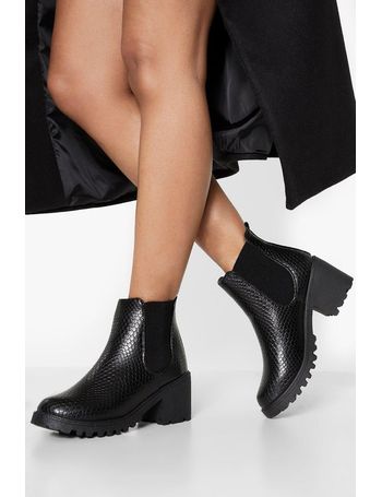 no heel leather ankle boots for women