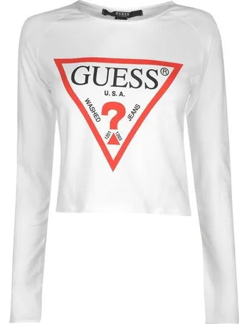 womens guess logo t shirt