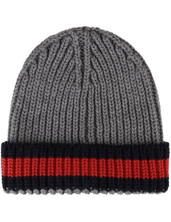 gucci web trim beanie hat