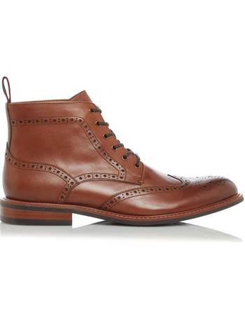 dune tan brogue boots