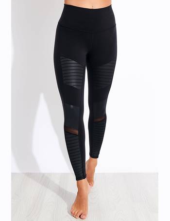 Alo Yoga Women's Alosoft Foldover Bootcut Leggings, Black, M : Buy