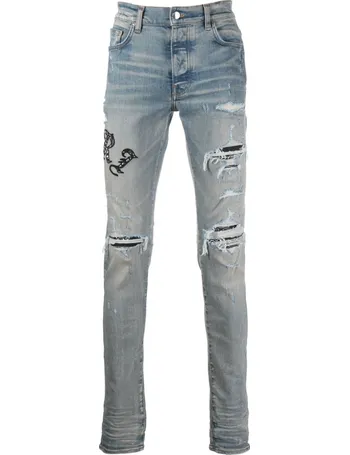 blue patch amiri jeans