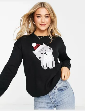 cat christmas jumper womens