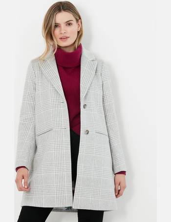 Joules Harrow Check Wool Blend Coat