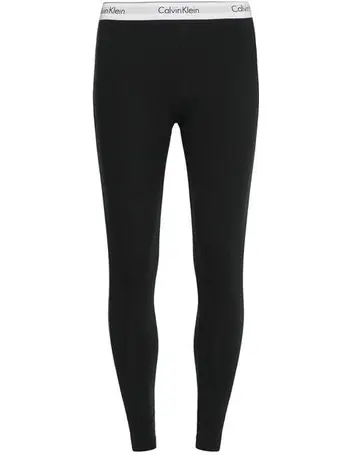 Calvin Klein Sports 3/4 gym leggings with mesh panel in CK black