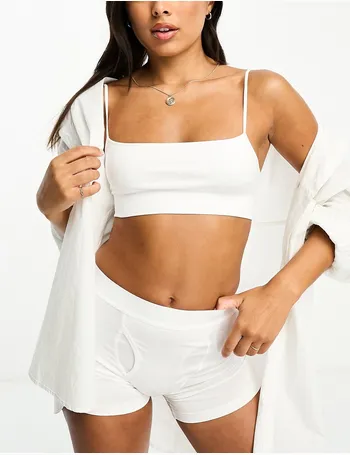 Weekday Cat soft triangle bralette in white