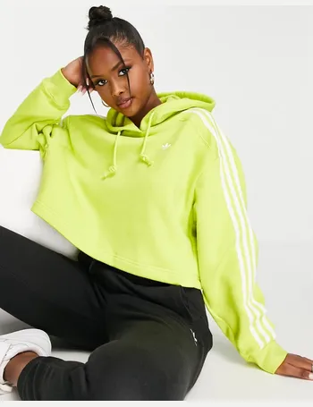 adidas originals lurex tape crop overhead hoodie