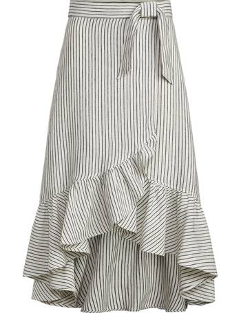 polo ralph lauren madras linen wrap skirt