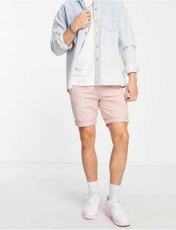 Topman skinny chino shorts in light grey